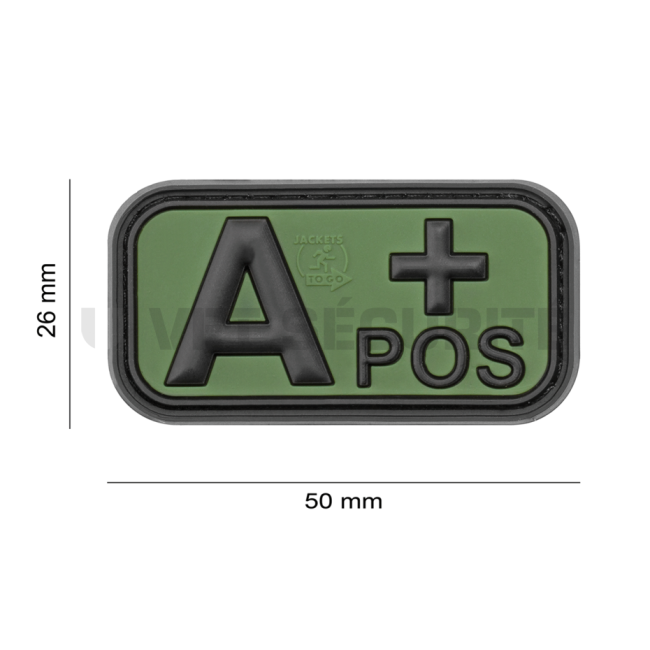 Patch groupe sanguin A+ Vert OD - JTG