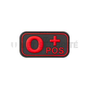 Patch groupe sanguin O+  Rouge - JTG