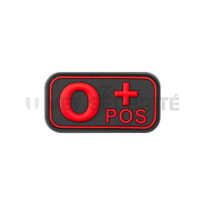 Patch groupe sanguin O+  Rouge - JTG