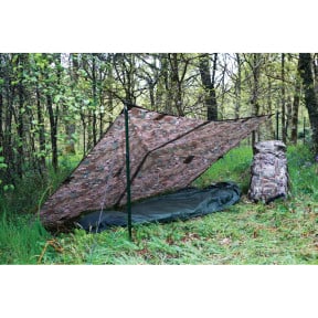 Wasserdichte Plane Basha 2,5 x 1,7 m Camouflage - Highlander