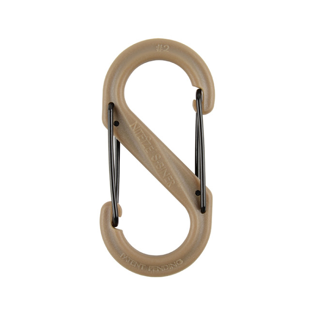 Mousqueton S-Biner plastique Taille 2 coyote - Nite Ize 
