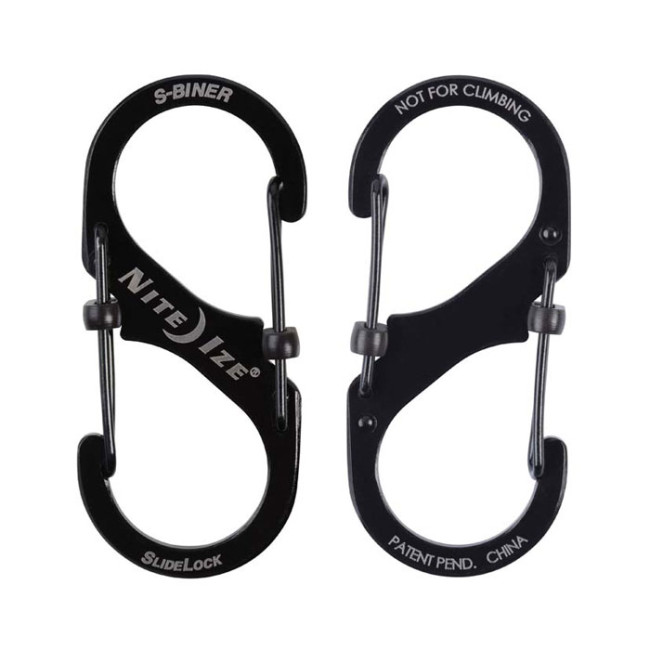 Mousqueton S-Biner SlideLock Taille 4 noir - Nite Ize 
