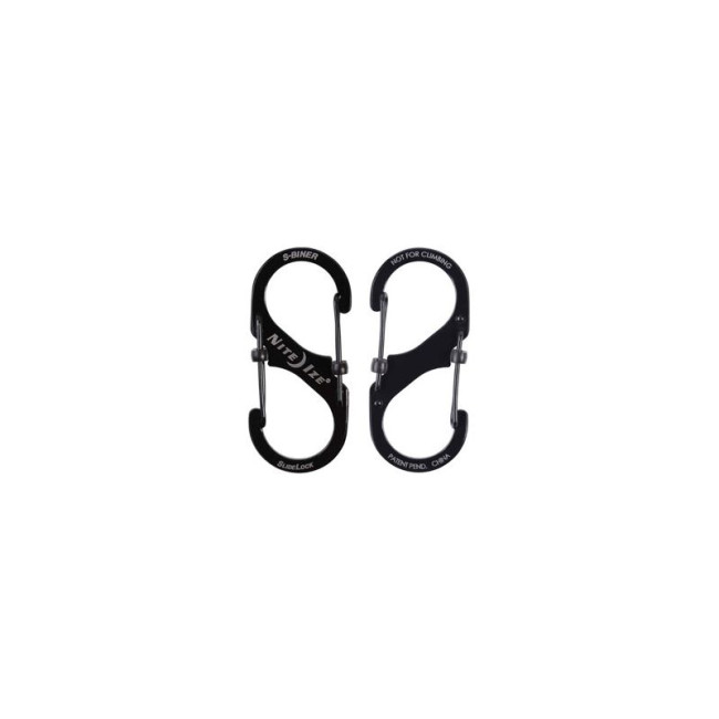 Set S-Biner SlideLock Karabiner Größe 2, 3 und 4 schwarz - Nite Ize