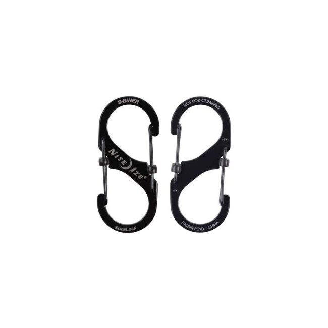 Set S-Biner SlideLock Karabiner Größe 2, 3 und 4 schwarz - Nite Ize