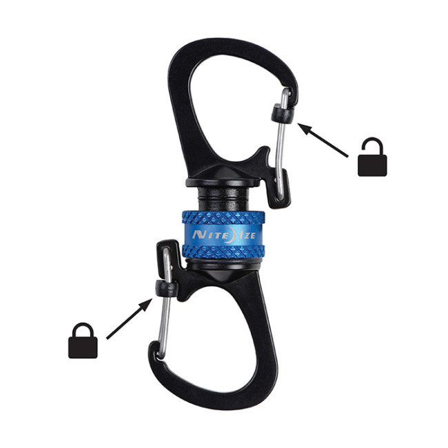 SlideLock 360° magnetische karabijnhaak blauw - Nite Ize