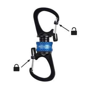 Mousqueton SlideLock 360° magnétique bleu - Nite Ize 