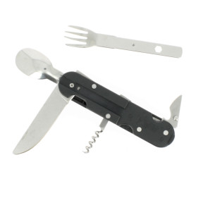 Zwart multifunctioneel zakmes - Fosco Industries