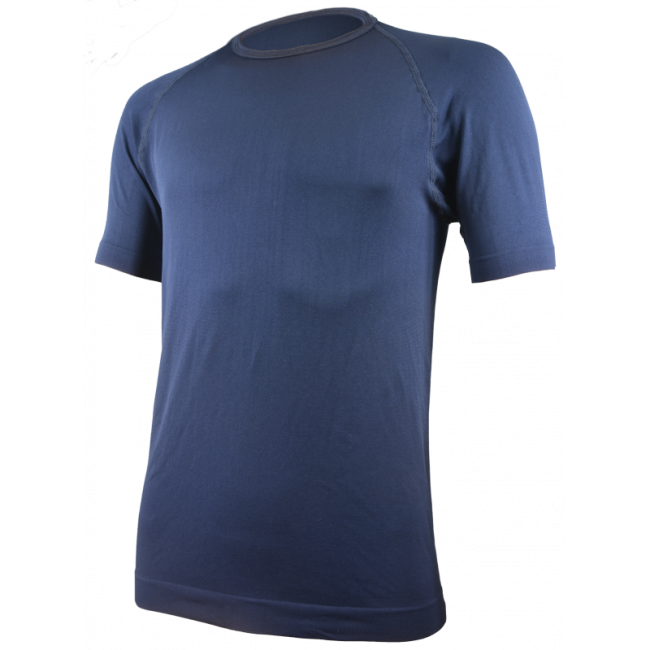T-Shirt erste Schicht mikrobelüftet kurzärmelig Marineblau - Summit Outdoor