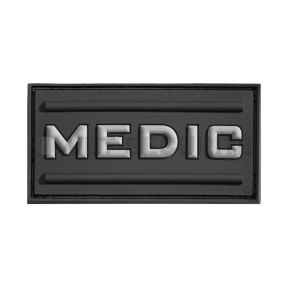 Naszywka medic gumowa czarna - JTG