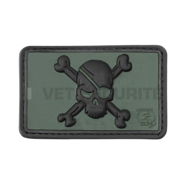 Naszywka Pirate Skull Zielona - JTG