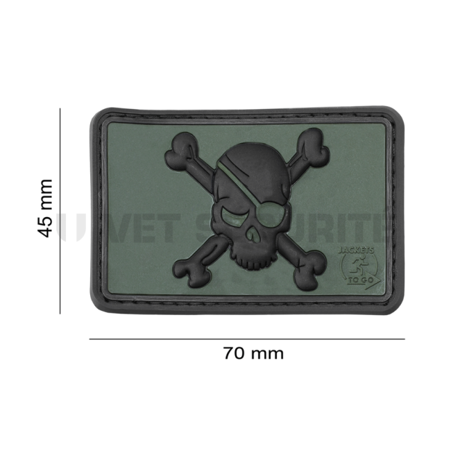 Patch Pirate Skull Vert - JTG