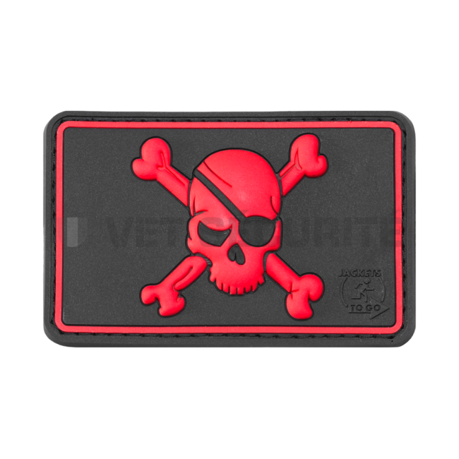 Patch Piratenschädel Rot - JTG