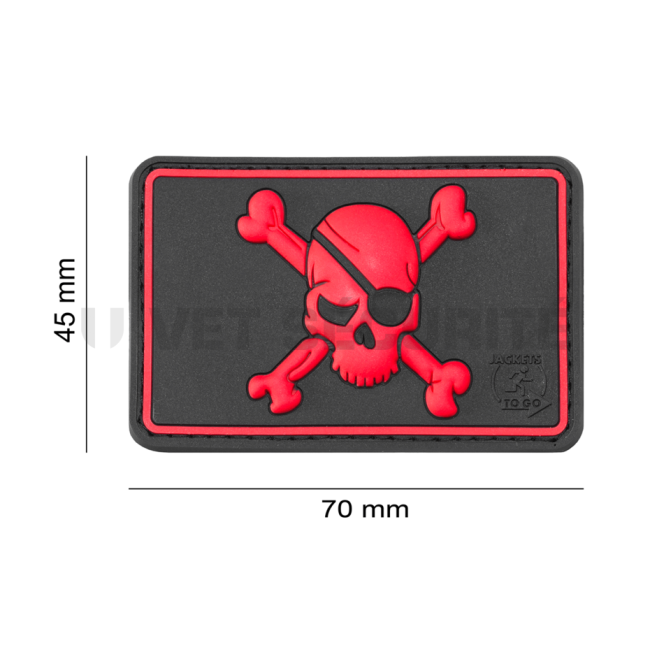 Naszywka Pirate Skull Czerwona - JTG