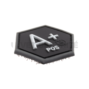 Hexagonale patch bloedgroep A+ Zwart - JTG