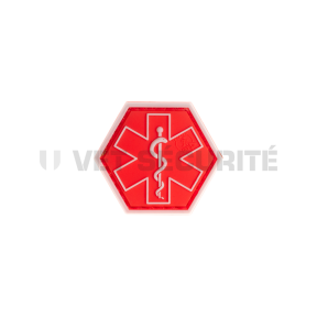 Patch hexagonaal paramedisch rood - JTG