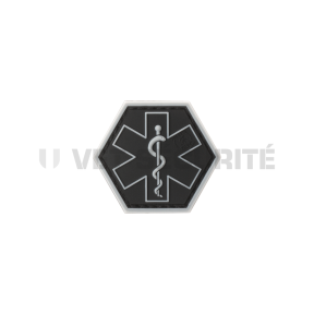 Schwarzer hexagonaler Sanitäter-Patch - JTG