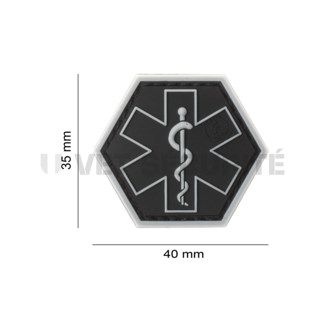 Patch hexagonal paramedical noir - JTG 