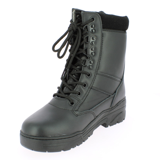 Leder Patrouillenstiefel Schwarz - Kombat Tactical
