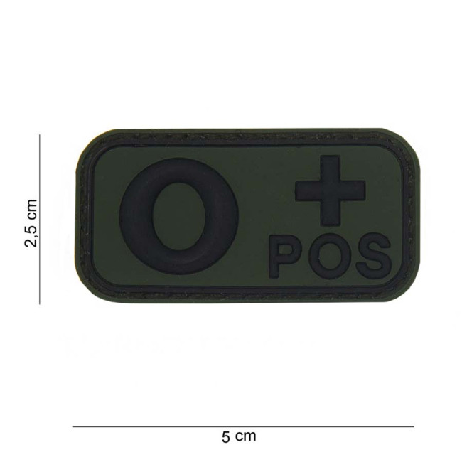 Patch 3D PVC groupe sanguin A+ Vert - 101 Inc