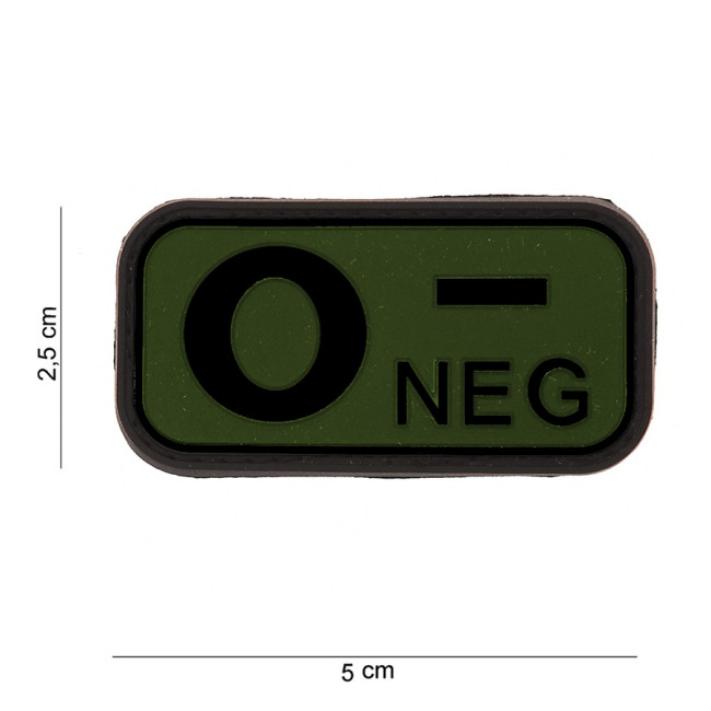 Patch 3D PVC groupe sanguin O+ Vert - 101 Inc Patch 3D PVC groupe sanguin O+ Vert - 101 Inc