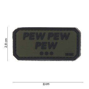 Naszywka 3D PVC "Pew Pew Pew" Zielona - 101 Inc