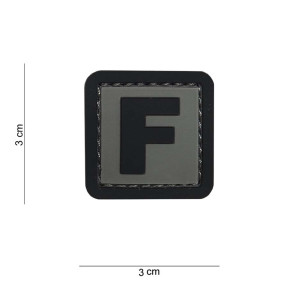 Patch 3D en PVC lettre F - 101 Inc