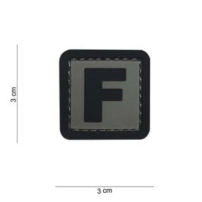 Patch 3D en PVC lettre F - 101 Inc
