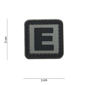 Patch 3D z PVC litera E - 101 Inc