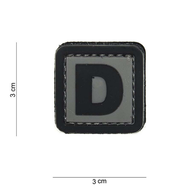 Patch 3D en PVC lettre D - 101 Inc
