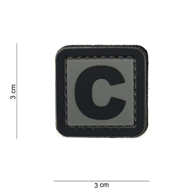 3D PVC patch letter C - 101 Inc
