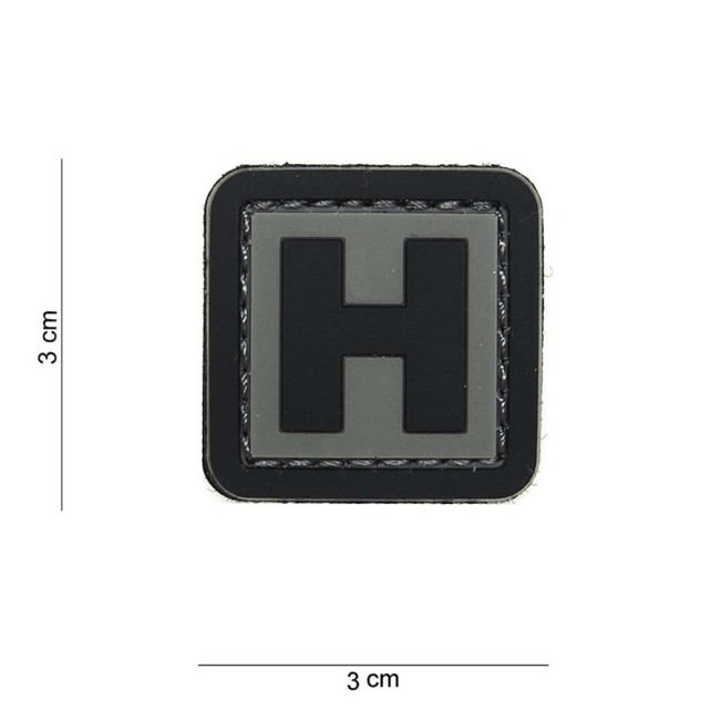 3D PVC-Patch Buchstabe H - 101 Inc