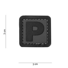 3D PVC-Patch Buchstabe P - 101 Inc