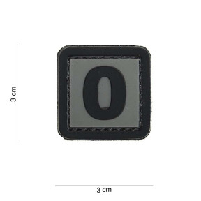 Patch 3D en PVC Chiffre 0 - 101 Inc
