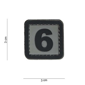 Patch 3D en PVC Chiffre 6 - 101 Inc