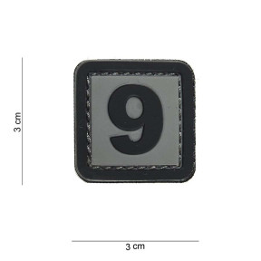3D PVC Patch Cijfer 9 - 101 Inc