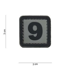 3D PVC Patch Cijfer 9 - 101 Inc