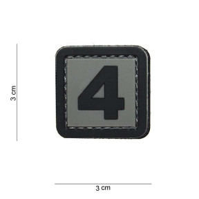 Patch 3D en PVC Chiffre 4 - 101 Inc