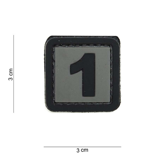 Naszywka 3D z PVC Cyfra 1 - 101 Inc
