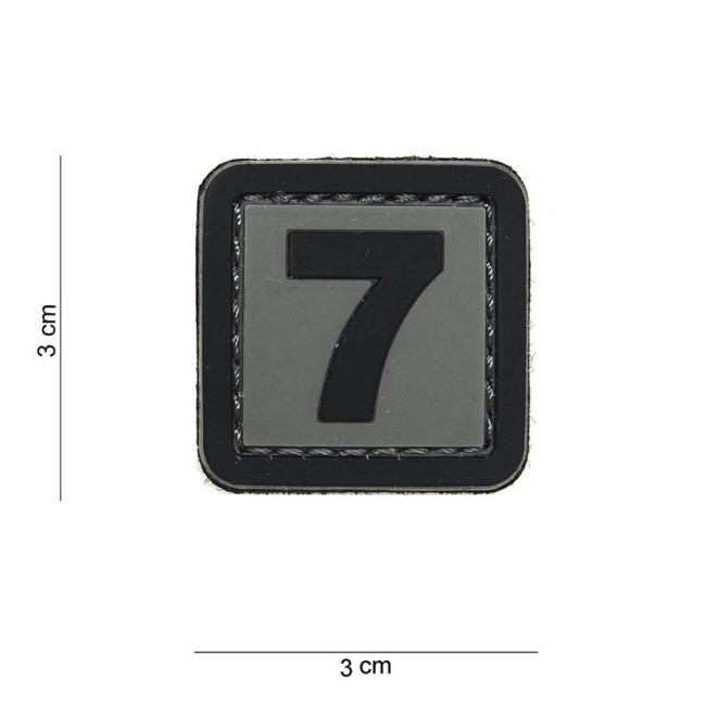 3D PVC-Patch Ziffer 7 - 101 Inc