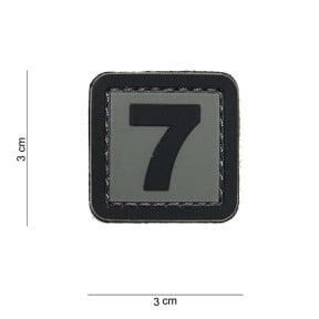 3D PVC Patch Cijfer 7 - 101 Inc