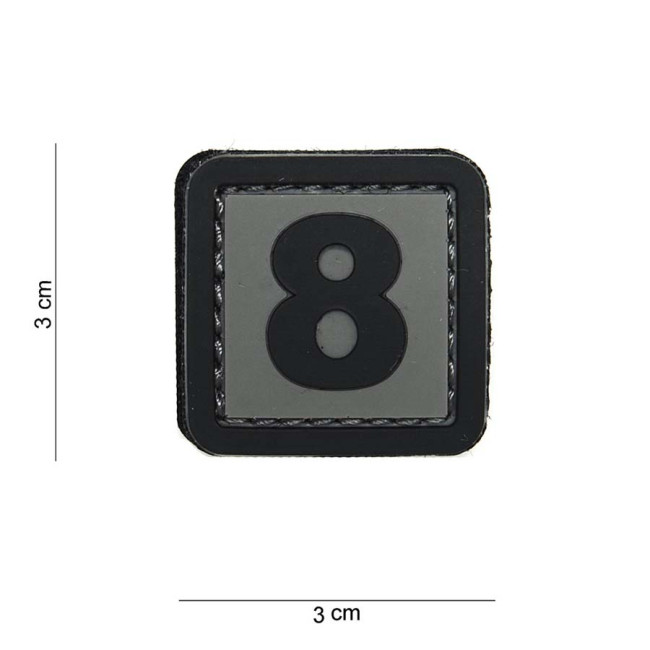 Patch 3D en PVC Chiffre 8 - 101 Inc
