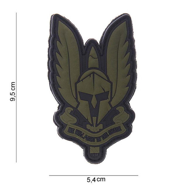 Patch 3D Spartan vert en PVC - 101 Inc
