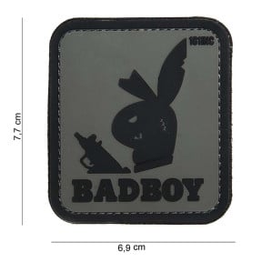 Patch 3D en PVC "Badboy" Gris - 101 Inc