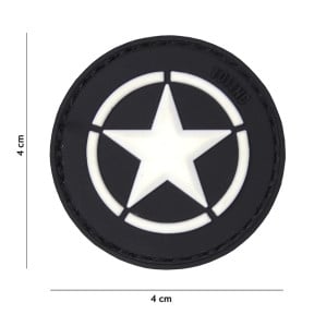 Patch 3D en PVC "Allied star" Noir - 101 Inc