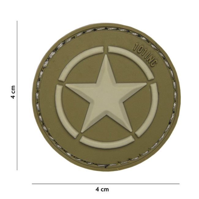 3D PVC-Patch "Allied Star" Grün - 101 Inc