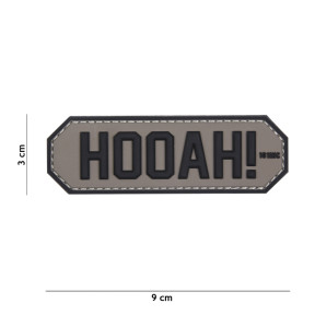 3D PVC Patch "HOOAH" Grijs - 101 Inc