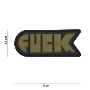 Naszywka 3D z PVC "Fuck" Zielona - 101 Inc