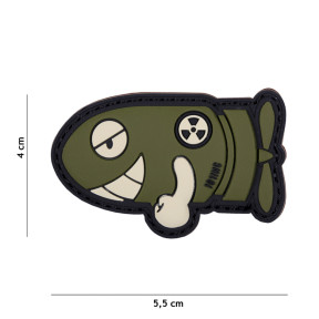 3D PVC-Patch "Funny Torpedo" Grün - 101 Inc