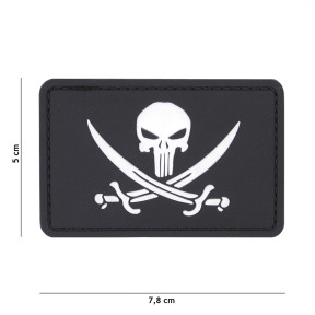 Patch 3D en PVC Punisher pirate noir - 101 Inc