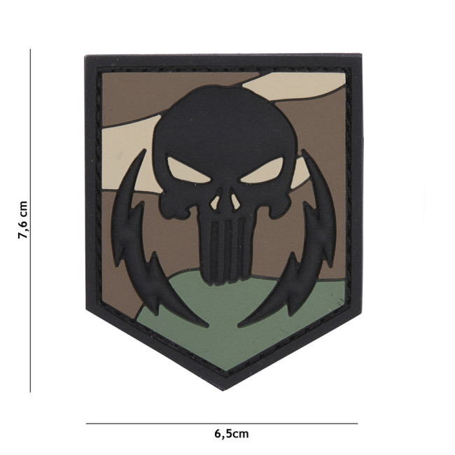 Patch 3D en PVC Punisher tonnerre woodland  - 101 Inc